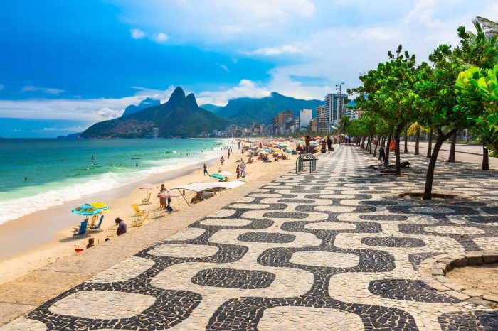 Praia de Ipanema no Rio de Janeiro