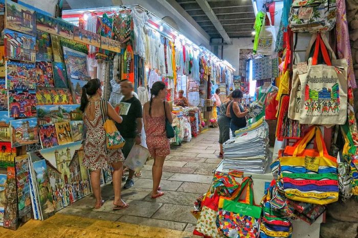 Mercado Modelo em Salvador Bahia na Cidade Baixa